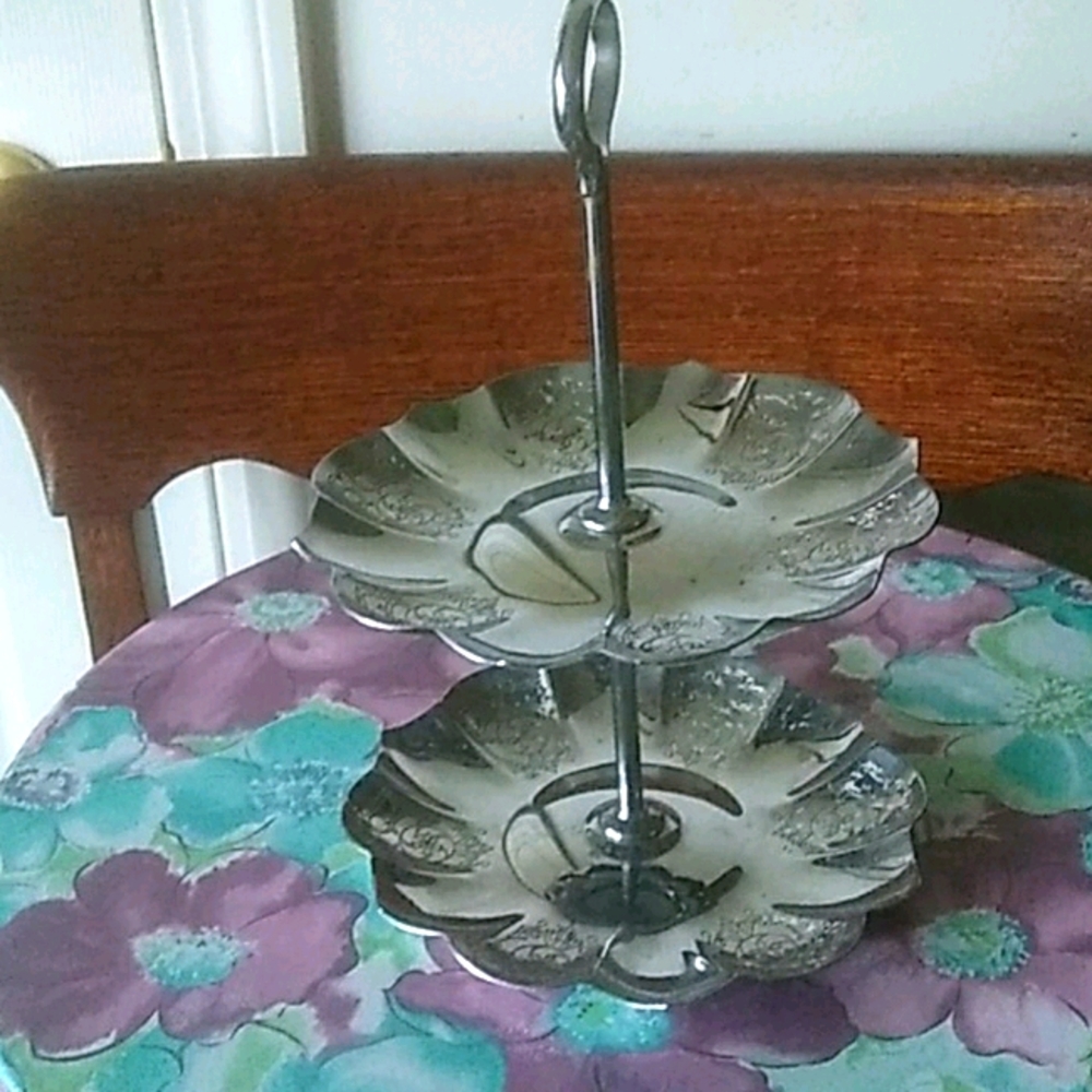 Tiered Silverplated Tray